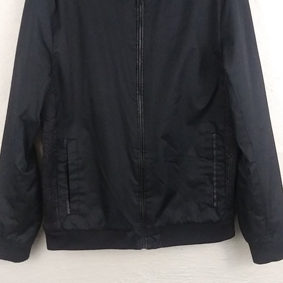 Calvin Klein Black Polyester Stand Up Collar Long Sleeve Zipper Front Jacket - Picture 4 of 14
